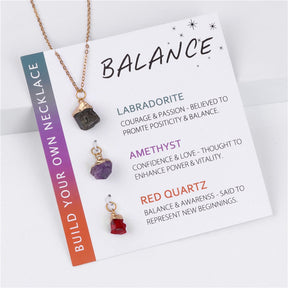 Spiritual Charm Raw Stones Necklace - Balance - Necklaces - Pretland | Spiritual Crystals & Jewelry