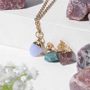 Spiritual Charm Raw Stones Necklace - Necklaces - Pretland | Spiritual Crystals & Jewelry