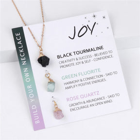 Spiritual Charm Raw Stones Necklace - Joy - Necklaces - Pretland | Spiritual Crystals & Jewelry