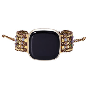 Natural Hematite Stone Fitbit Watch Strap - Fitbit Watch Strap - Pretland | Spiritual Crystals & Jewelry