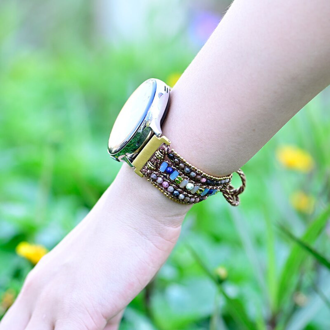 Natural Hematite Stone Samsung Watch Strap - Samsung Watch Straps - Pretland | Spiritual Crystals & Jewelry