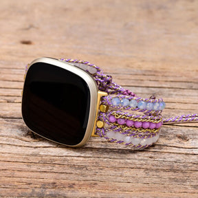 Boho Purple Stone Fitbit Watch Strap - Fitbit Watch Straps - Pretland | Spiritual Crystals & Jewelry
