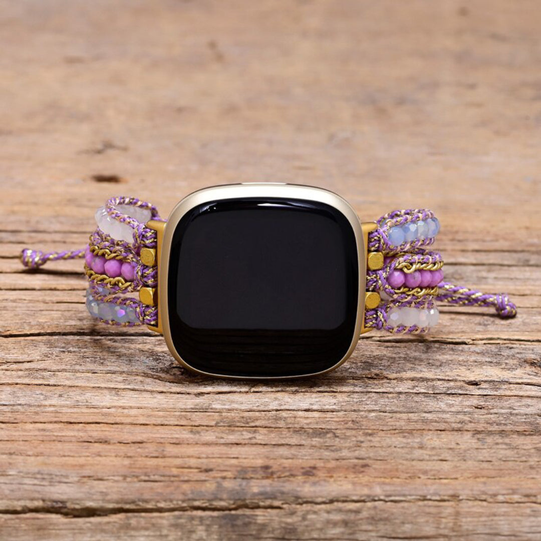 Boho Purple Stone Fitbit Watch Strap - Fitbit Watch Straps - Pretland | Spiritual Crystals & Jewelry