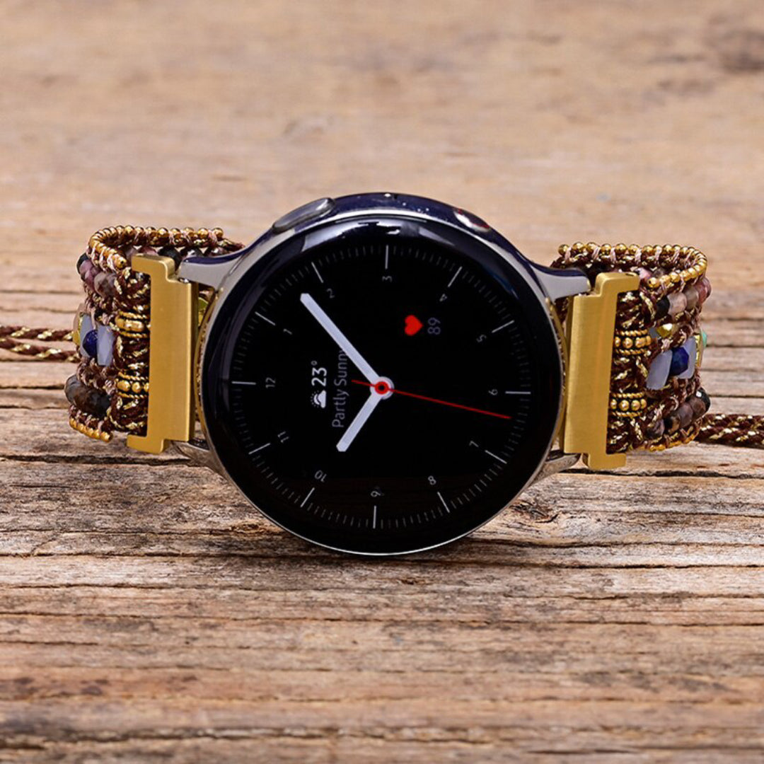 Boho Rhodochrosite Samsung Watch Strap - Samsung Watch Straps - Pretland | Spiritual Crystals & Jewelry
