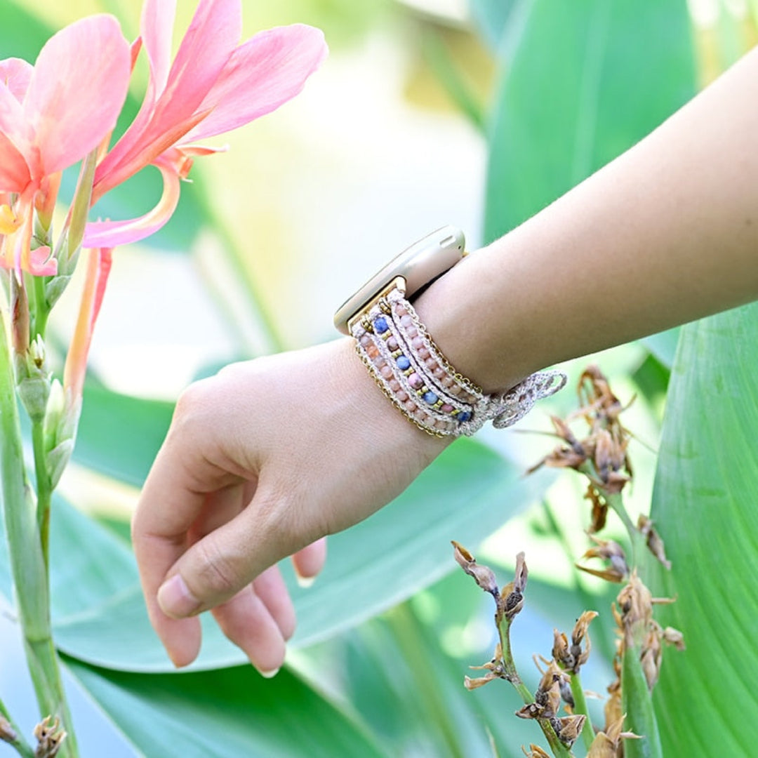 Bohemian Sunstone Fitbit Watch Strap - Fitbit Watch Straps - Pretland | Spiritual Crystals & Jewelry