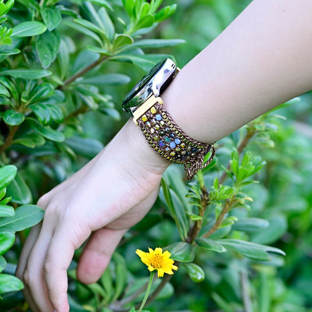 Boho Rhodochrosite Samsung Watch Strap - Samsung Watch Straps - Pretland | Spiritual Crystals & Jewelry