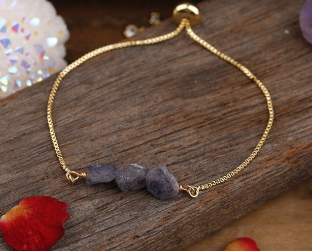 Pure Beauty Natural Stone Bracelet - Tanzanite Stone - Bracelets - Pretland | Spiritual Crystals & Jewelry