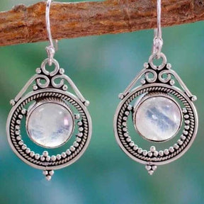Magical Eyes Moonstone Earrings - Earrings - Pretland | Spiritual Crystals & Jewelry