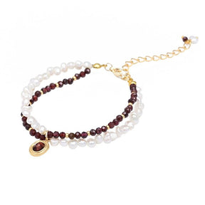 Elegant Red Tiger Eye Pearl Bracelet - Default Title - Bracelets - Pretland | Spiritual Crystals & Jewelry
