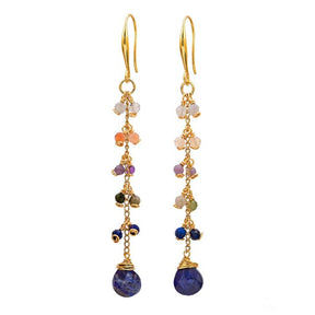 Bohemia Natural Stone Earrings - Lapis lazuli - Earrings - Pretland | Spiritual Crystals & Jewelry