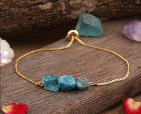Pure Beauty Natural Stone Bracelet - Blue Apatite - Bracelets - Pretland | Spiritual Crystals & Jewelry