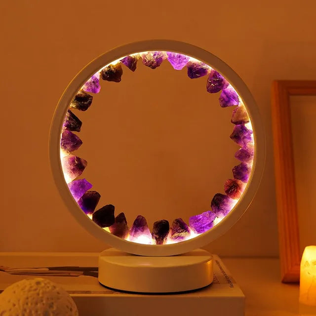 Spiritual Chakra Energy Amethyst Lamp