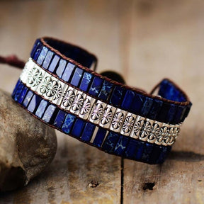 Mystique Jasper Wrap Bracelet - Blue - Wrap Bracelets - Pretland | Spiritual Crystals & Jewelry