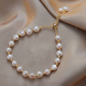 Elegant Natural Pearl Bracelet - White - Bracelets - Pretland | Spiritual Crystals & Jewelry