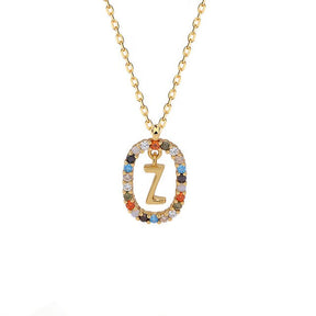 Letter 925 Sterling Silver Necklace - Z / 40-46.5cm - Necklaces - Pretland | Spiritual Crystals & Jewelry
