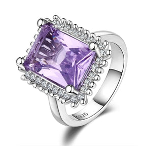 Luxury Zirconia Sterling Silver Ring - Rings - Pretland | Spiritual Crystals & Jewelry
