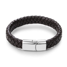 Genuine Leather Braided Bracelet - Bracelets - Pretland | Spiritual Crystals & Jewelry