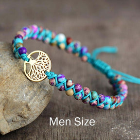 Spiritual Tree of Life Bracelet - Men Size - Bracelets - Pretland | Spiritual Crystals & Jewelry