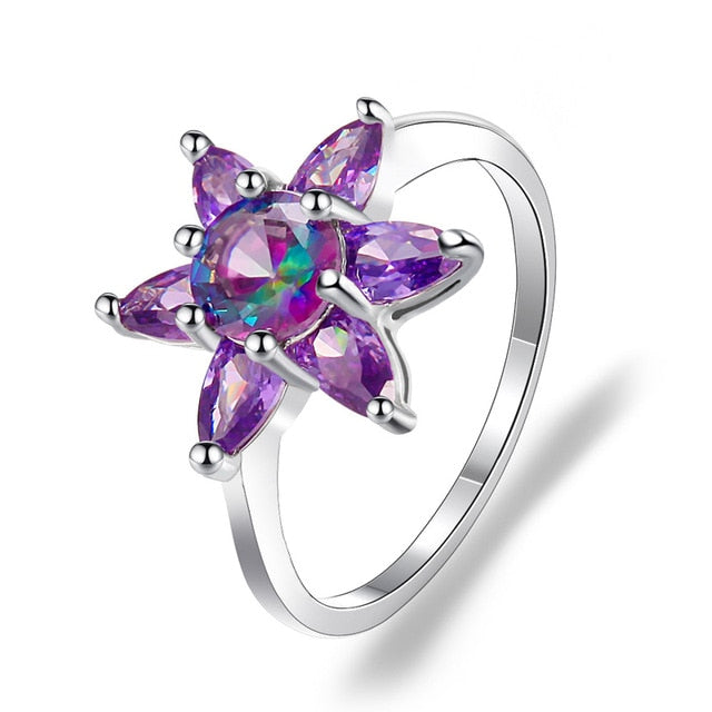 Luxury Cubic Zirconia Silver Ring - Rings - Pretland | Spiritual Crystals & Jewelry