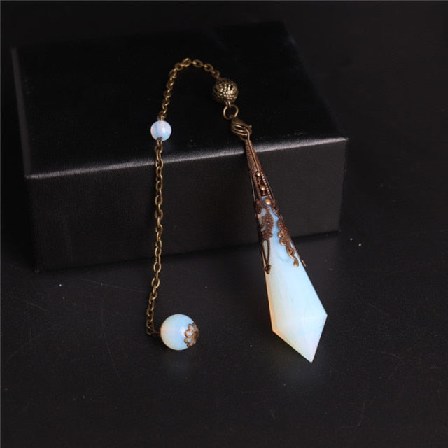 Natural Stone Amulet Pendulum - Opalite - Natural Stones - Pretland | Spiritual Crystals & Jewelry