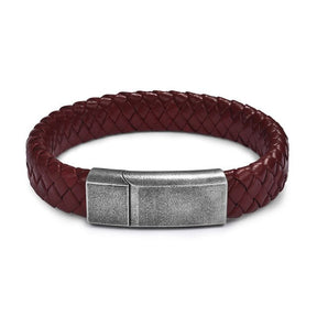 Genuine Leather Braided Bracelet - Bracelets - Pretland | Spiritual Crystals & Jewelry
