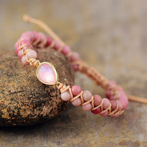 Spiritual Protection Drop Bracelet - Rhodonite - Bracelets - Pretland | Spiritual Crystals & Jewelry