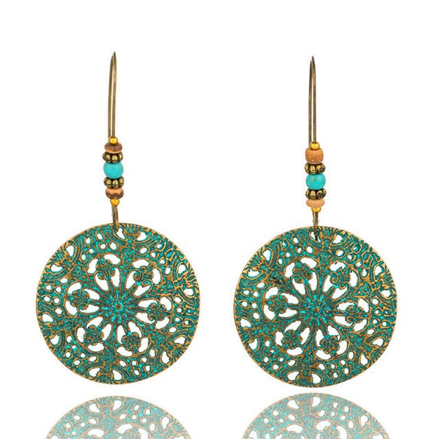 Turquoise Boho Earrings - Type 3 - Earrings - Pretland | Spiritual Crystals & Jewelry