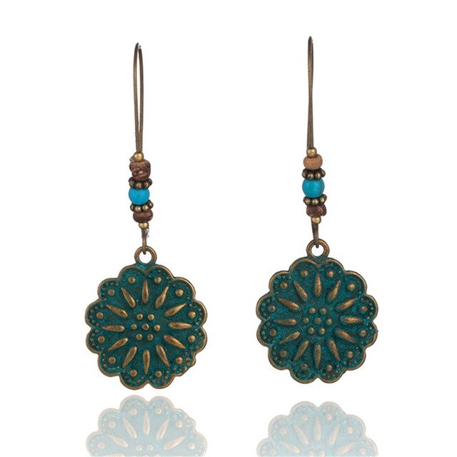 Turquoise Boho Earrings - Type 5 - Earrings - Pretland | Spiritual Crystals & Jewelry