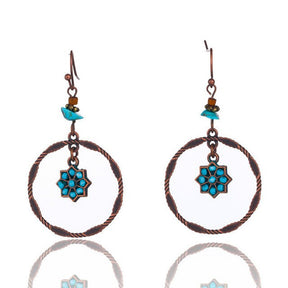 Turquoise Boho Earrings - Type 6 - Earrings - Pretland | Spiritual Crystals & Jewelry