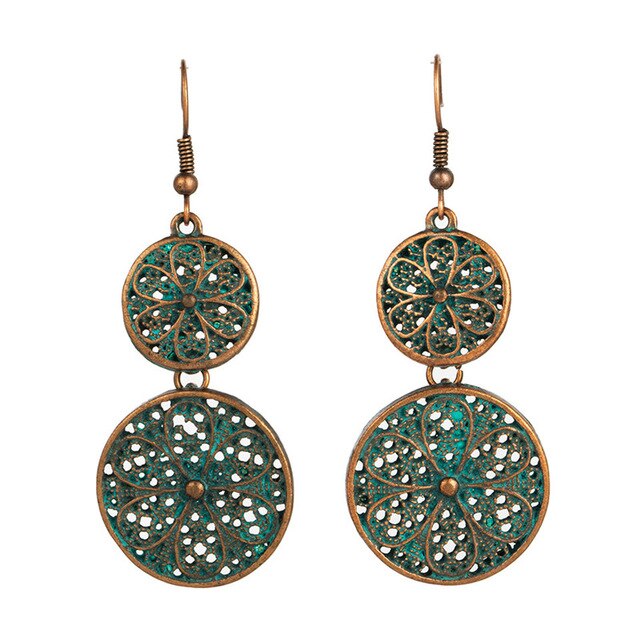 Turquoise Boho Earrings - Type 7 - Earrings - Pretland | Spiritual Crystals & Jewelry