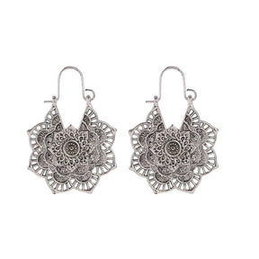 Spiritual Mandala Earrings - Silver - Earrings - Pretland | Spiritual Crystals & Jewelry