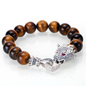 Mighty Dragon Bracelet - Tiger Eye's 2 / 16.5 mm (6.5in) - Bracelets - Pretland | Spiritual Crystals & Jewelry