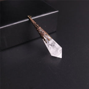 Natural Stone Amulet Pendulum - White Crystal - Natural Stones - Pretland | Spiritual Crystals & Jewelry