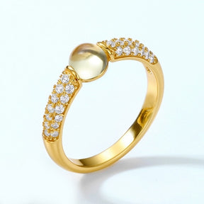 Elizabeth Quartz 18K Gold Vermeil Ring - 6 / Lemon Quartz - Rings - Pretland | Spiritual Crystals & Jewelry