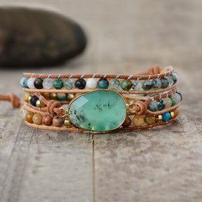 Jade Protection Wrap Bracelet - Wrap Bracelets - Pretland | Spiritual Crystals & Jewelry